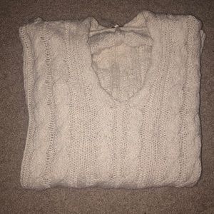 Oversized cable knit sweater